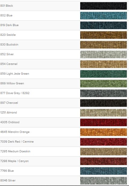 1975-1986 Chevrolet C10 Reg Cab Rear Wall Carpet