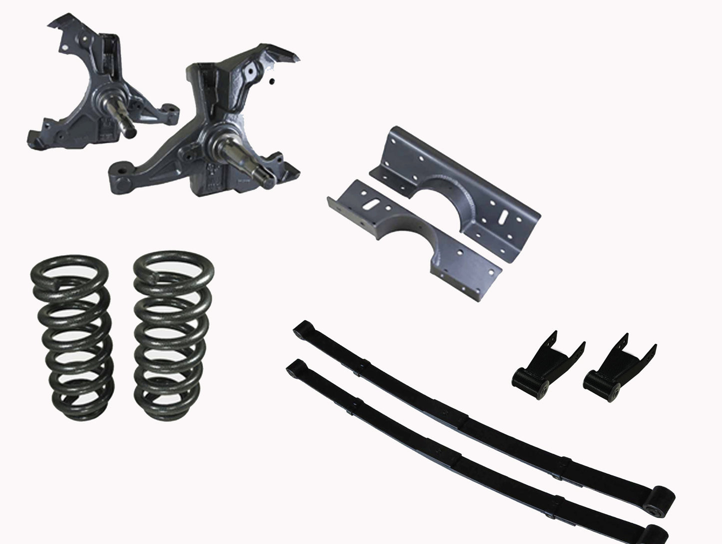 1988-98 Chevy-GMC C1500 Extended Cab Deluxe Lowering Kit - 4" Front / 6" Rear